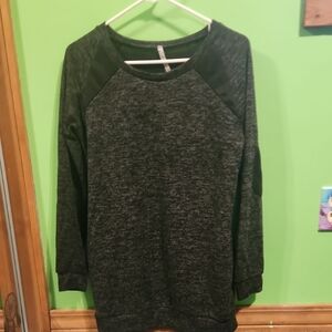 Long Sweater With Mesh Panels